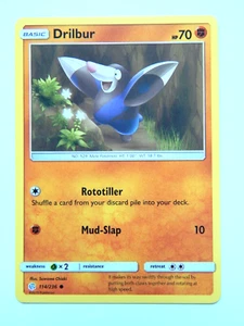 Drilbur 114/236 NM Pokemon TCG Card Cosmic Eclipse ENG 2019 Fighting Common - Picture 1 of 2