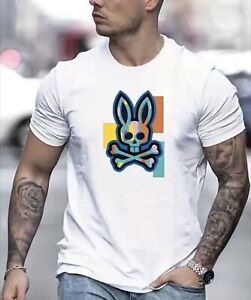 Psycho Bunny T-Shirt White Cotton All Size S-5XL