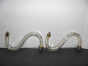 Paar, Vintage, Kristall, geriffelt, S-Kurve, Kronleuchter/Wandleuchter Arme 7-1/2" - Bild 1 von 17