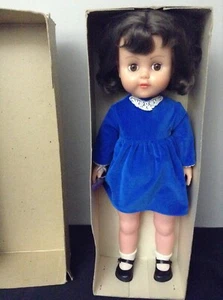 DOLL - 1960s Palitoy - 23" Standing Doll - Original Box, Velvet Dress & Bow - Picture 1 of 15