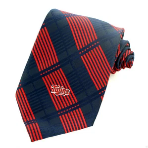 Minnesota Twins Plaid Men's Necktie Officially Licensed MLB Baseball Neck Tie - Picture 1 of 2