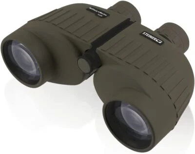 GERMAN MADE Steiner Optics 7x50 Military Marine Binoculars 2038 Waterproof Green - Image 1 of 2