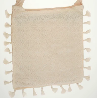 India Boutique Beige Crochet Encaje Bandolera Bolso de Hombro Hippie Nuevo con Etiquetas B-401 Foto 1 de 2