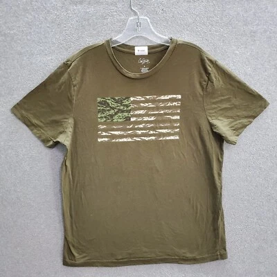 Camiseta City Streets Hombre Mediana Oliva Envejecida Bandera Gráfica Manga Corta Foto 1 de 4