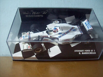 1/43 MINICHAMPS 430 970022 STEWART SF1 1997 RUBENS BARRICHELLO FIRMADO EN TARJETA Foto 1 de 4