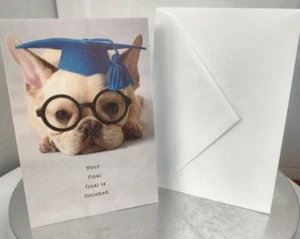Graduation 4.5"x6.5" American Greeting "YOUR FINAL FINAL IS FINISHED Card New - Picture 1 of 4