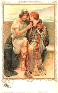 1905 Posthumus & Imogen CYMBELINE Characters SHAKESPEARE Series Postcard - Picture 1 of 2
