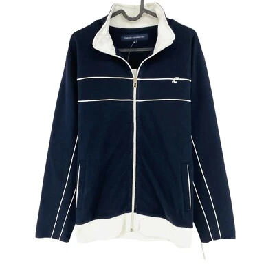 FRENCH CONNECTION Maglione Blu Navy Con Zip Completa Taglia S M - Immagine 1 di 4