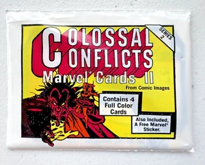 VINTAGE NOS SEALED PACKS 1987 COLOSSAL CONFLICTS SERIES 2 MARVEL CARDS - Picture 1 of 3