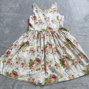 Polo Ralph Lauren Dress 16 Girls Floral Summer Woven Cotton Sleeveless - Picture 1 of 9