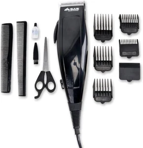 SAS 12 PIECE PRECISION HAIR CLIPPER KIT STAINLESS STEEL BLADES - Picture 1 of 5