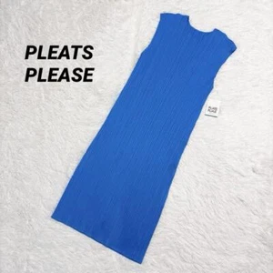 Pleats please Issey Miyake dress Blue size 3 - Picture 1 of 8