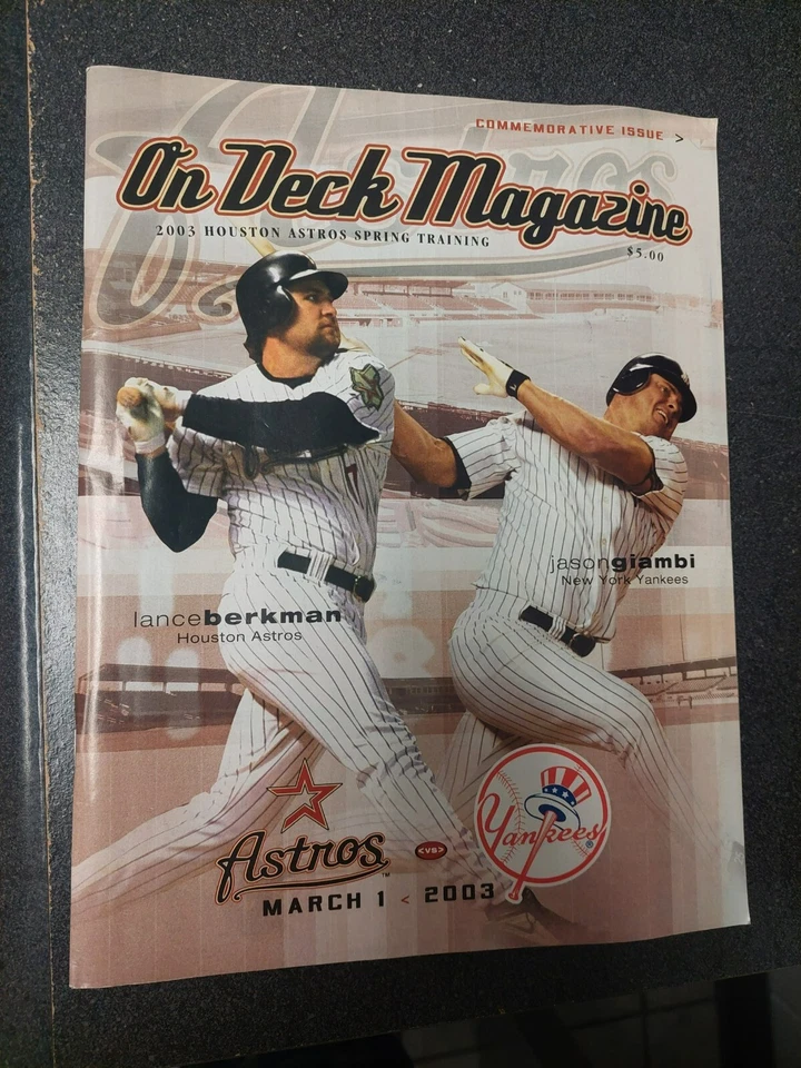 2003 Houston Astros Spring Training (Osceola) Scorecard (Marked) Bagwell Biggio  - Image 1 of 4
