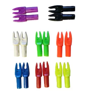 30 pz Nocchi freccia tiro con l'arco coda di plastica ID6,0 mm punte di inserimento albero freccia - Foto 1 di 10