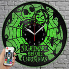 LED Clock Nightmare Before Christmas Vinyl Record Wall Clock Led LightClock 4006