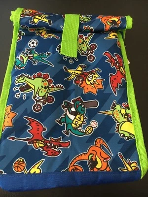 IGLOO ROLLTOP INSULATED LUNCH COOLER BAG LEAK RESISTANT & FUN DINOSAURS NEW - Image 1 of 4