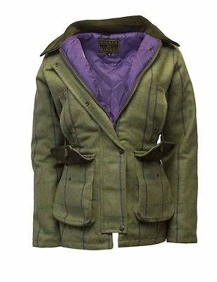 Walker & Hawkes Ladies Derby Tweed Shooting Country Jacket Coat PURPLE STRIPE - Image 1 of 4