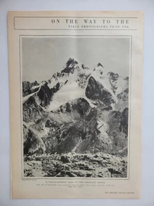 Mount Everest Expedition Photos Original 1921 Article Outlook ~8x11" 2pp - Picture 1 of 2