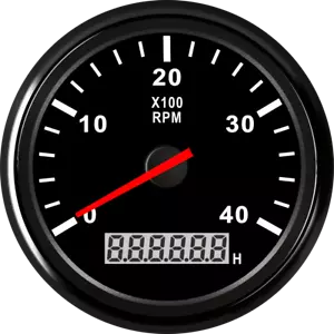 85mm Tachometer Tacho Meter Gauge LCD Hourmeter 0-4000 RPM For Car Boat Truck - Picture 1 of 9