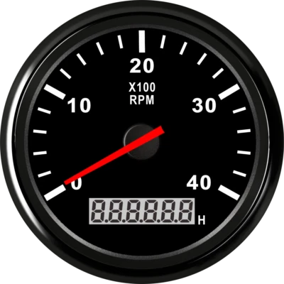 85mm Tachometer Tacho Meter Gauge LCD Hourmeter 0-4000 RPM For Car Boat Truck - Image 1 of 4