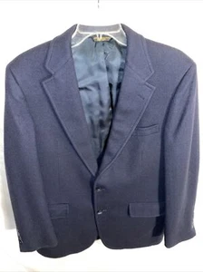 Unbranded Cashmere Blazer Mens Size 41R Blue 2 Button Long Sleeve Business City - Picture 1 of 12