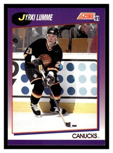 1991 Score American #242 Jyrki Lumme - Vancouver Canucks