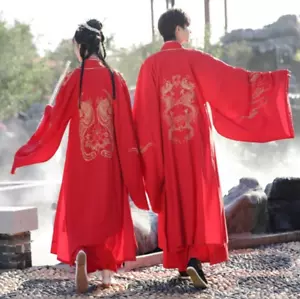 Altes chinesisches Hanfu Männer/Frauen Kleid Set Übergröße Paare Karneval Cosplay Set - Bild 1 von 18