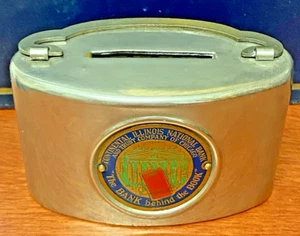 Antique Metal Coin Bank Chicago Continental Illinois National Bank and Trust CO. - Picture 1 of 5