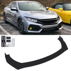 4x Difusor divisor alerón labial parachoques delantero negro brillante para Honda Civic Accord - Imagen 1 de 12