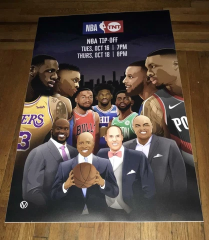 TNT NBA TIP OFF NYC SUBWAY POSTER LeBron James Stephen Curry Joel Embiid 4ft Cover