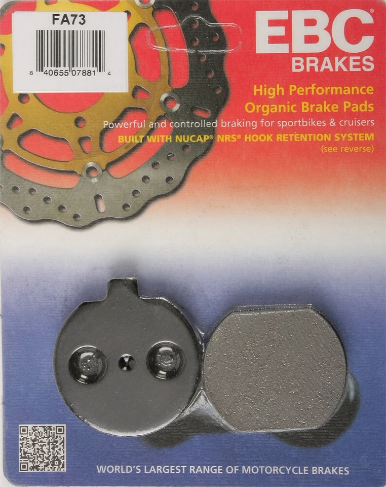 EBC 1977-1979 KZ650C Custom Kawasaki BRAKE PADS FA73 ORGANIC FA73 - Image 1 of 1