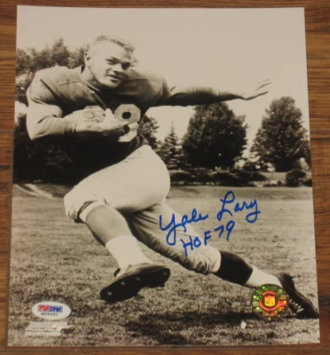 Yale Lary Signed Autograph 8x10 Photo PSA/DNA Certified Auto Detroit Lions HOF79 - Image 1 of 4