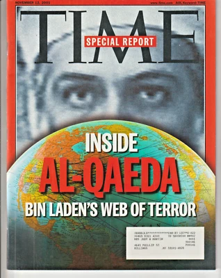 TIME Magazine November 26 2001 Inside the Manhunt Tracking Bin Laden Taliban - Image 1 of 2