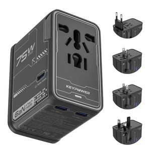 Adaptador Universal de Viaje Internacional Cargador USB Tipo-C Convertidor de Alimentación de Pared - Imagen 1 de 14
