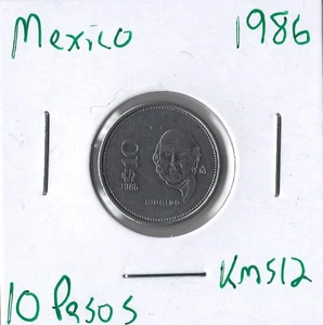 Coin Mexico 10 Pesos 1986 KM512 - Picture 1 of 2