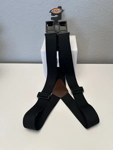 Dickies Men's Elastic Solid Color Suspender with Belt Clip-End Black - Picture 1 of 6