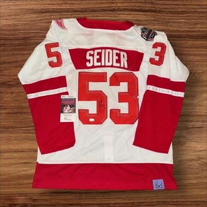 MORITZ SEIDER DETROIT RED WINGS SIGNED / AUTOGRAPHED CUSTOM JERSEY JSA COA - Picture 1 of 3