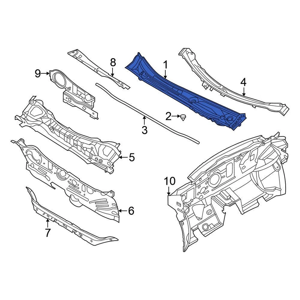 For Nissan Sentra 2020-2025 Nissan 668626LB0A Front Cowl Cover Foto 1 de 1