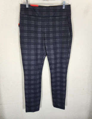 Pantalones para mujer Dalia medianos negros a cuadros control abdomen pierna estrecha trabajo nuevo con etiquetas Foto 1 de 4