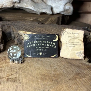 Dollhouse Miniature Witchy Mystical Ouija Spirit Board Glow in Dark Crystal Ball - Picture 1 of 14