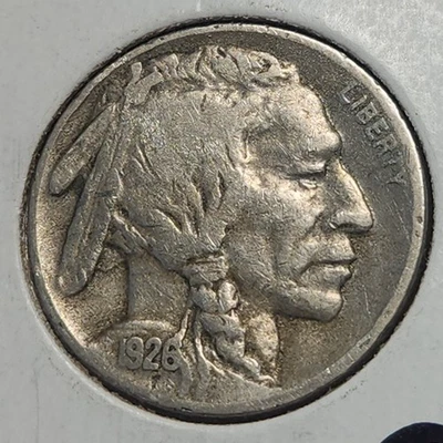🔑 Дата, редкая 1926-S BUFFALO NICKEL, самый низкий тираж Buffalo 970K, Buff-26s - Изображение 1 из 4