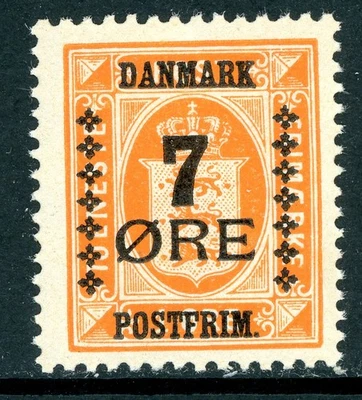 Dinamarca 1926 Definitivo 7/1 Mineral Naranja Scott #185 MNH N147 Foto 1 de 4