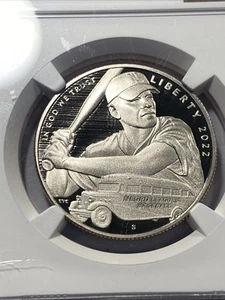 2022-S 50c Negro Leagues Baseball Clad Half Dollar NGC PF69 UCAM Item 9473 - Picture 1 of 4