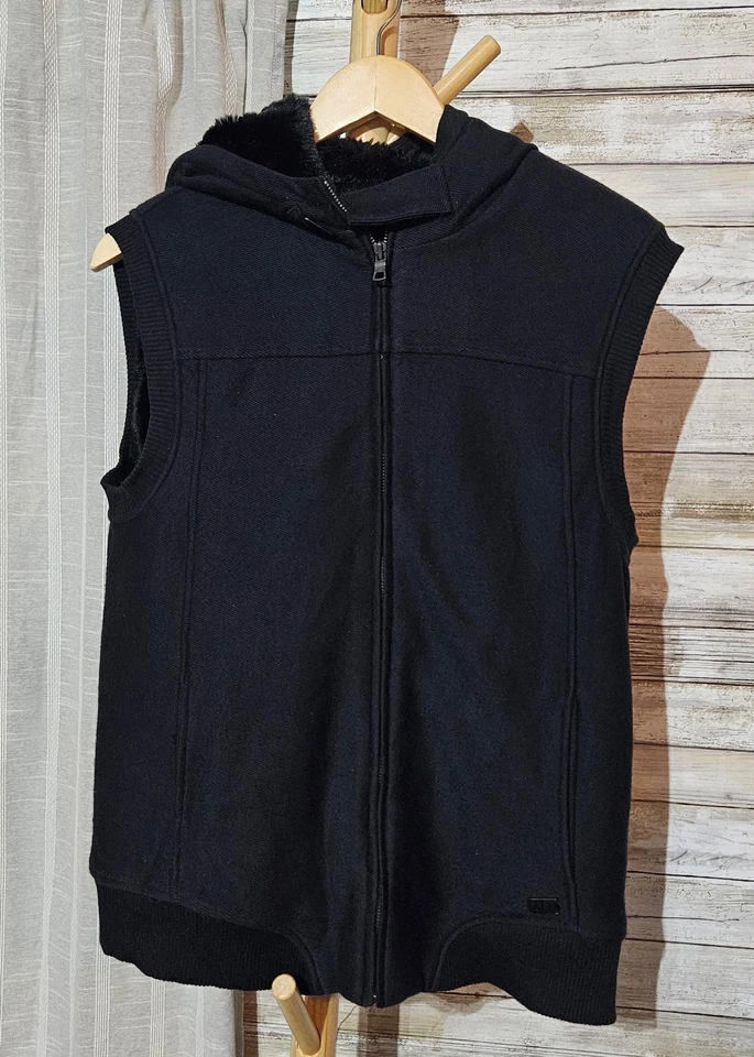 Mens Armani Exchange Faux Fur Lined Hoodie Vest size small - Image 1 of 4