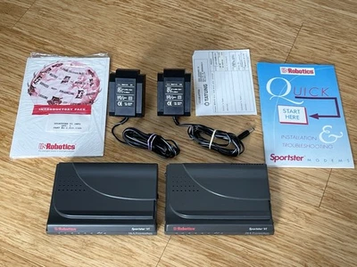 Two US Robotics Sportster Vi 28.8 External Faxmodem w/ Voice Mail -Vintage Retro - Image 1 of 4
