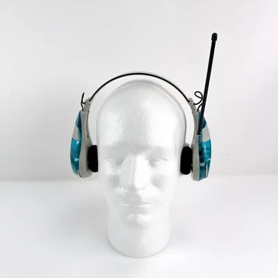 Suntone AM FM Radio Kopfhörer Translucent Blue Frutiger Aero Y2K Headset getestet - Bild 1 von 4