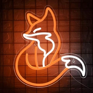 Fox Neon Signs for Wall Decor, Dimmable Fox LED Neon Light Sign Bar Decor - Picture 1 of 6