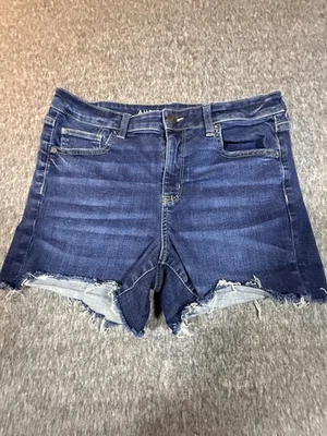 Pantalones Cortos American Eagle Para Mujer Talla 14 Denim Corte Elastizado Tiro Alto Shortie X28 Foto 1 de 4