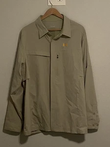 Under Armour  Men’s Tan Extra Large Long Sleeve Fishing Shirt - Picture 1 of 24