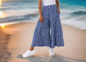 DENIM & CO. Hosenrock, 7/8-Länge sehr weites Bein Allover Print Rundumdehnbund - Bild 1 von 2